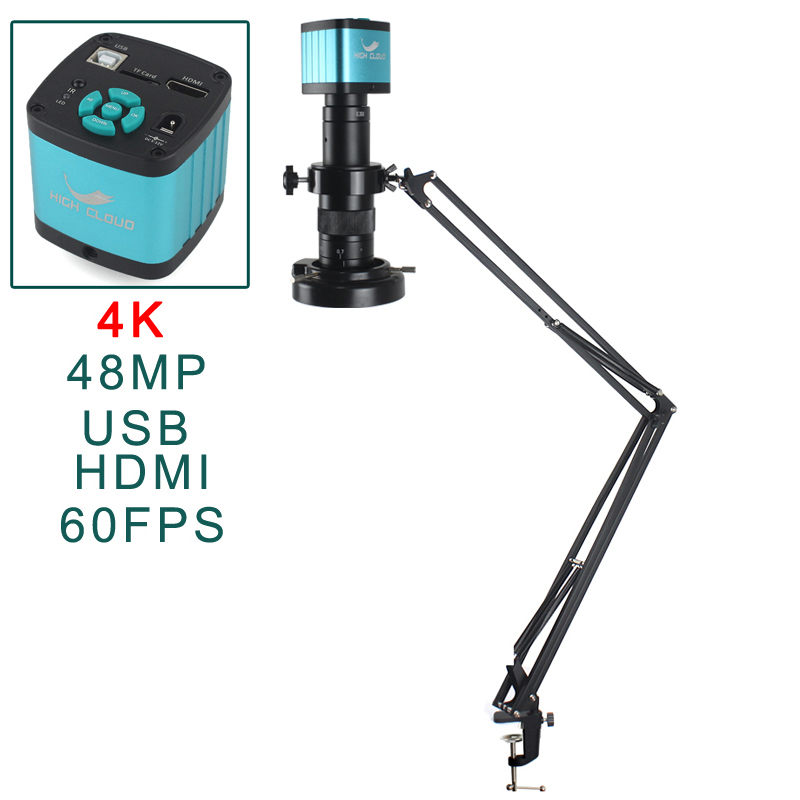 4K Microscope Camera Sony Sensor - 48MP 4K HDMI USB กล้องจุลทรรศน์ดิจิตอลกล้อง 120X