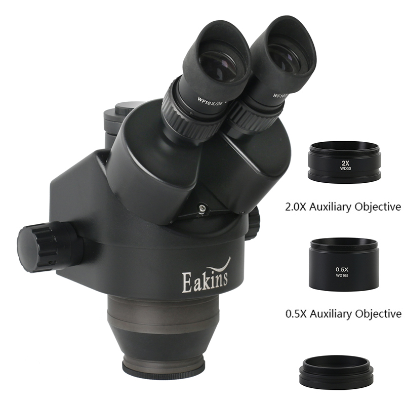 Trinocular Stereo Microscope 7X-45X - 3.5X 7X 45X 90X Simul-Focus กล้องจุลทรรศน์สเตอริโอ