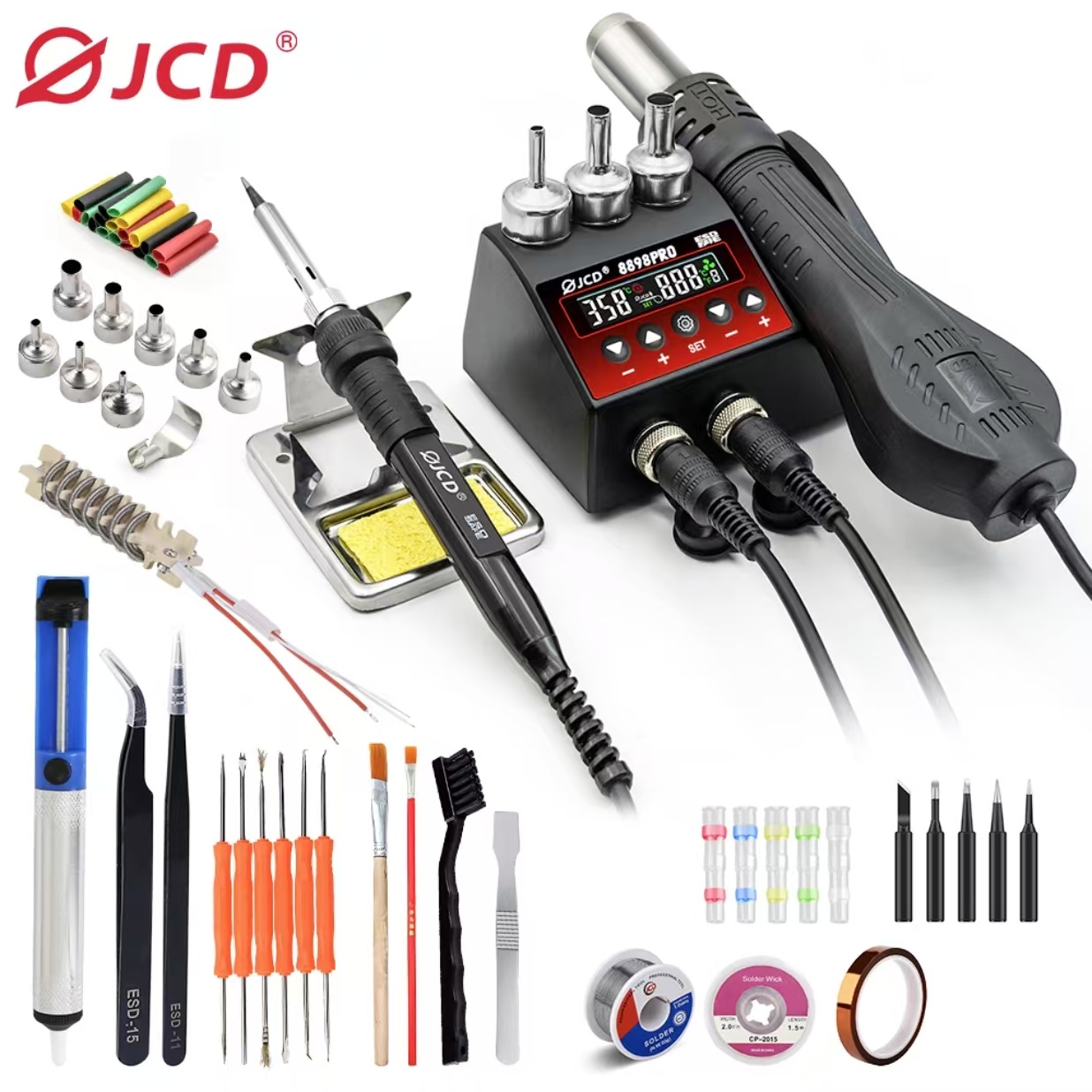 2 In 1 Soldering Rework Station 750W - 750W SMD Rework สถานีบัดกรี 2 in