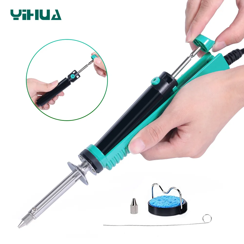 Desoldering Pump Electric Vacuum Station - ปั๊มดูดตะกั่วไฟฟ้า YIHUA 929D-V 30W เครื่องดูดตะกั่วแบบสุญญากาศ ปืนดูดตะกั่วสำหรับซ่อมแซมงานเชื่อม