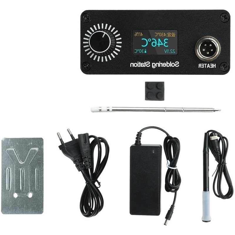 T12 Soldering Station Oled - AB11-T12 สำหรับงานซ่อมแซมภายในบ้าน สถานีบัดกรีแบบพกพา ชุดเครื่องมือบัดกรีดิจิตอลขนาดเล็ก ระดับมืออาชีพ พร้อมหน้าจอ