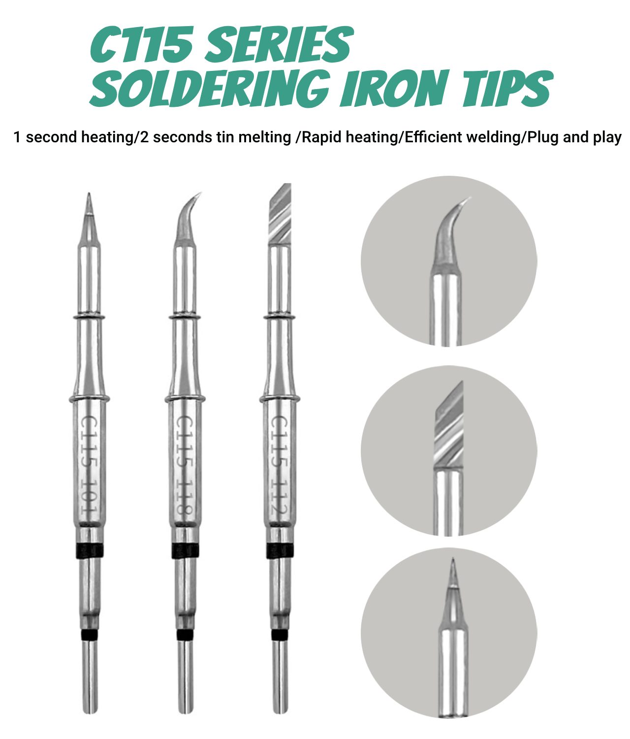 C115 Nano Soldering Iron Station - หัวแร้งบัดกรี JBC C115 Series ของแท้ ใช้ได้กับสถานีบัดกรีมืออาชีพ