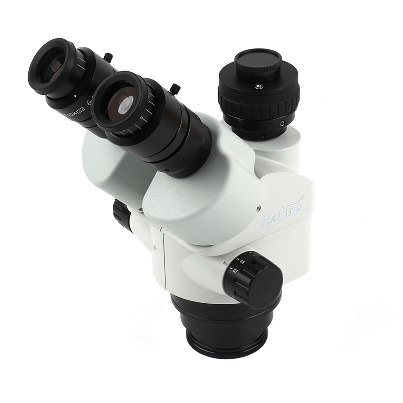 Trinocular Stereo Microscope 7X-45X - กล้องจุลทรรศน์สเตอริโอแบบสามตา 7x-45x สำหรับอุตสาหกรรม พร้อมหัวซูมปรับได้ เลนส์ตา WF10/22