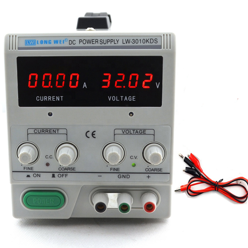 High Precision Dc Power Supply 30V 10A - แหล่งจ่ายไฟฟ้ากระแสตรงแบบปรับค่าได้ความแม่นยำสูง 4 หลัก 30V 10A 3010KDS