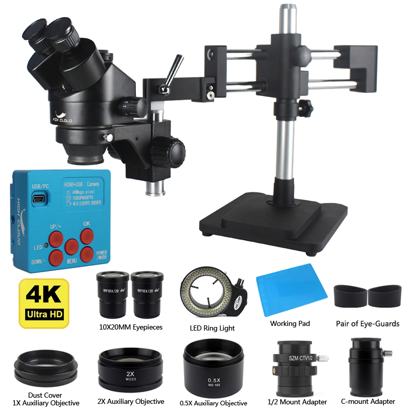 4K 48MP HDMI USB กล้องอุตสาหกร - Simul-Focal Industrial Microscope 4K Hdmi บทวิจารณ์และราคา