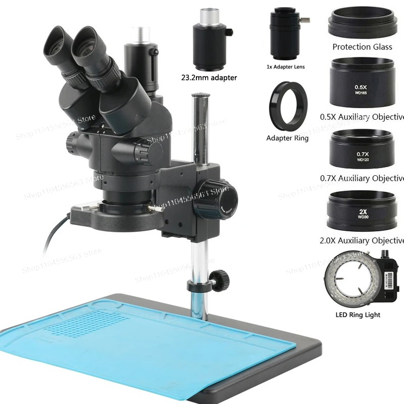 ชุดกล้องจุลทรรศน์สเตอริโอแบบสา - Trinocular Stereo Microscope 7X-45X บทวิจารณ์และราคา