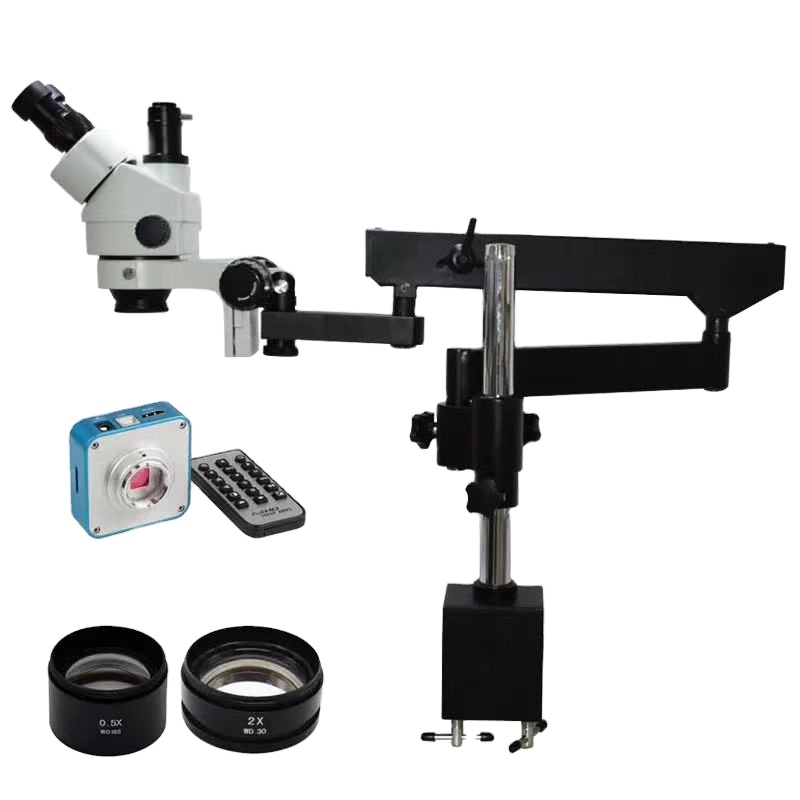กล้องจุลทรรศน์สเตอริโอแบบสามตา - Articulating Arm Boom Stand Microscope บทวิจารณ์และราคา