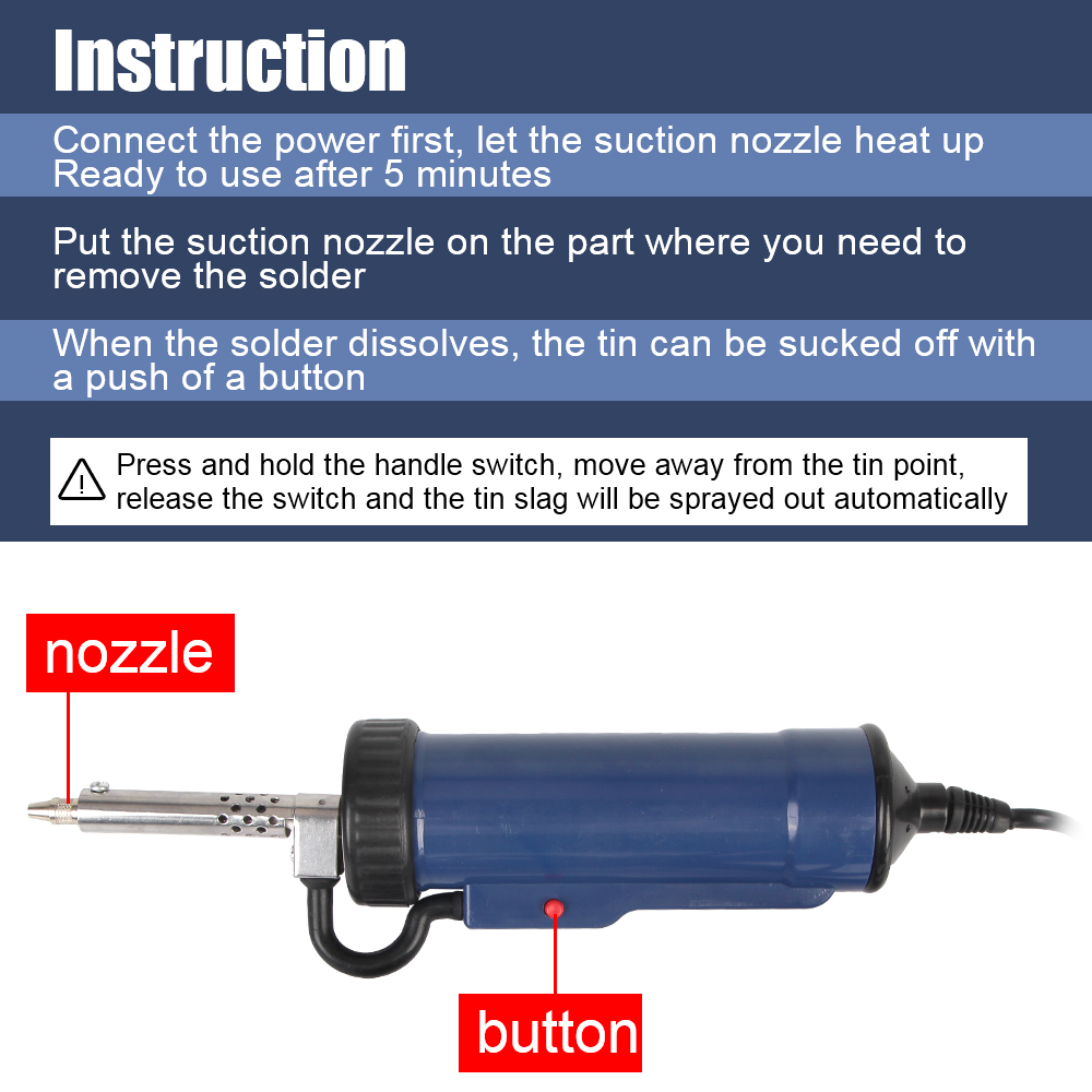 ดีบุก Sucker สูญญากาศ 3 หัวดูด - Desoldering Pump Electric Vacuum Station บทวิจารณ์และราคา
