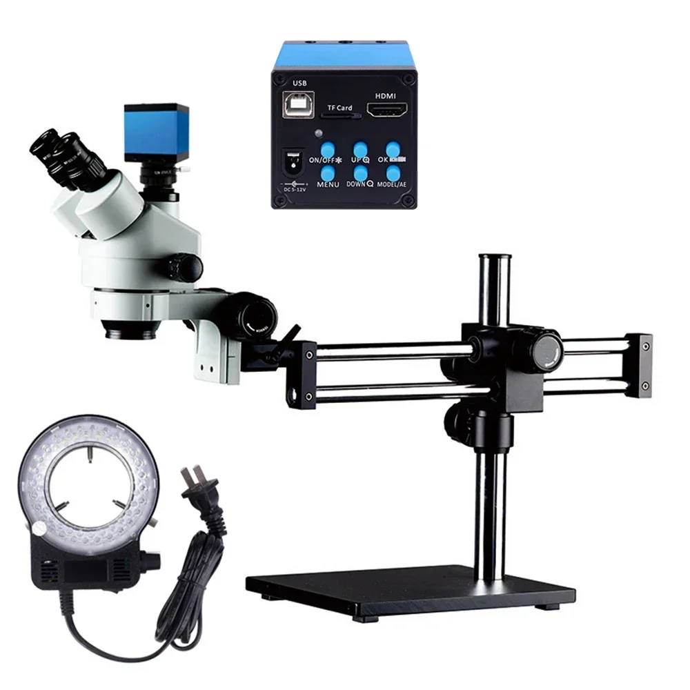 กล้องจุลทรรศน์แบบสเตอริโอสามตา - Trinocular Stereo Microscope 7X-45X บทวิจารณ์และราคา