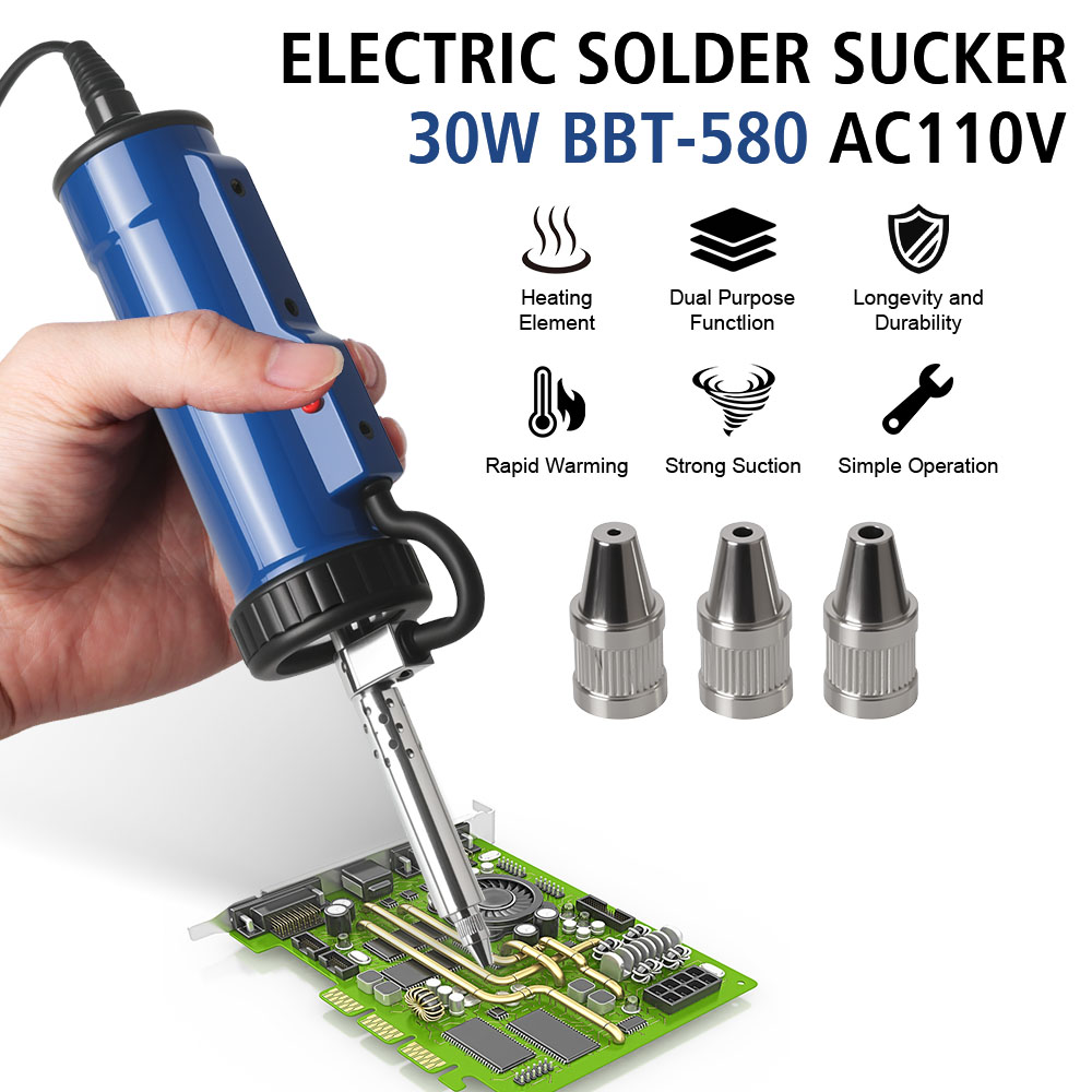 เครื่องดูดตะกั่วบัดกรีไฟฟ้าแบบ - Desoldering Pump Electric Vacuum Station บทวิจารณ์และราคา