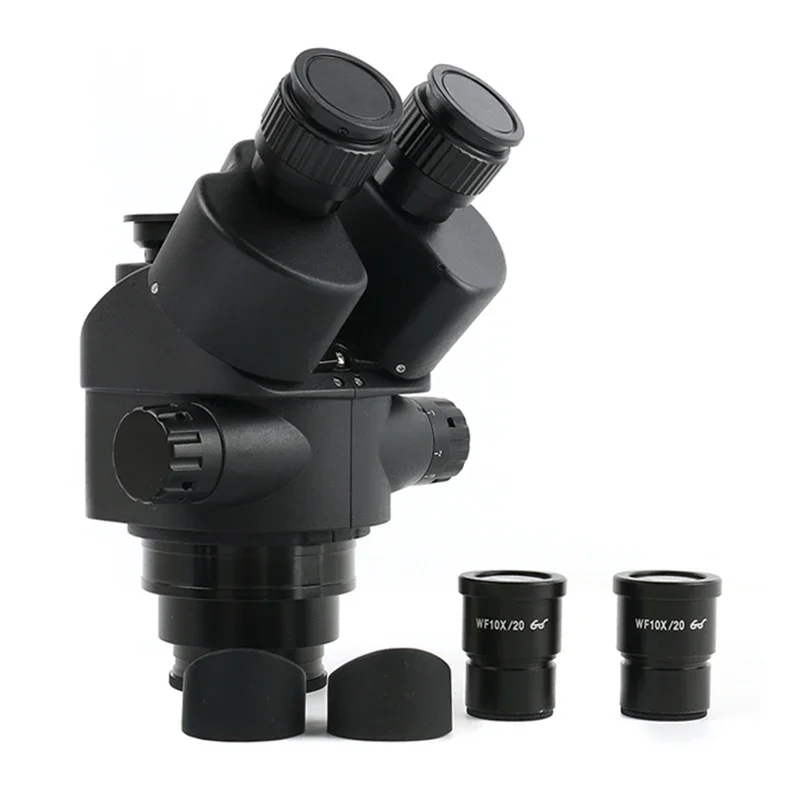 7X- 45X ซูมอุตสาหกรรมซิมูลโฟกั - Trinocular Stereo Microscope 7X-45X บทวิจารณ์และราคา