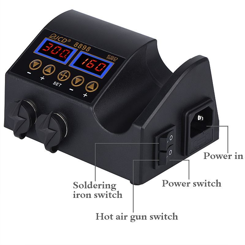 JCD 8898‑16 750W 2‑in‑1 สถานีบ - 2 In 1 Soldering Rework Station 750W บทวิจารณ์และราคา