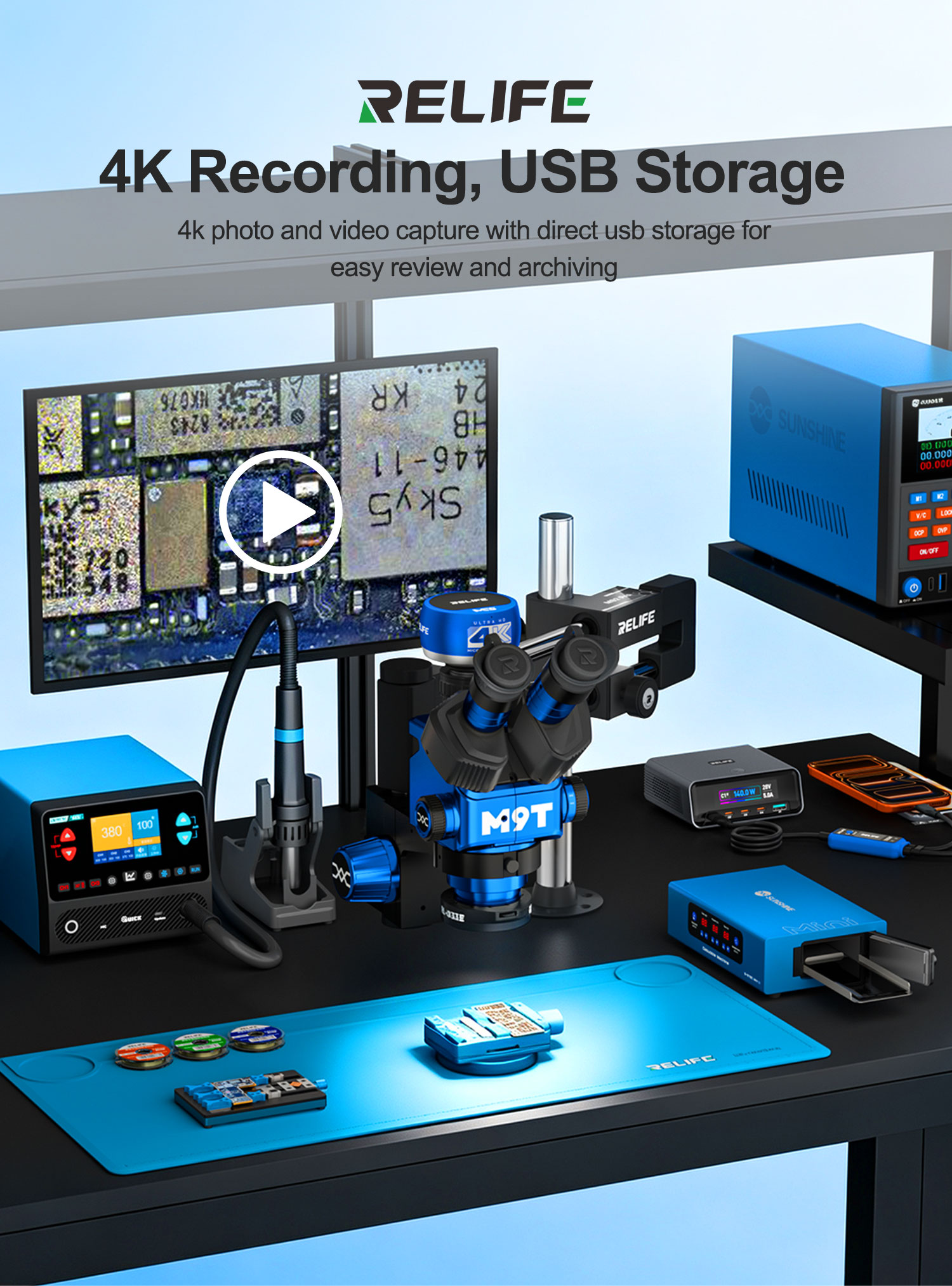 กล้องไมโครสโคป RELIFE MC5 4K 6 - 4K Microscope Camera Sony Sensor บทวิจารณ์และราคา