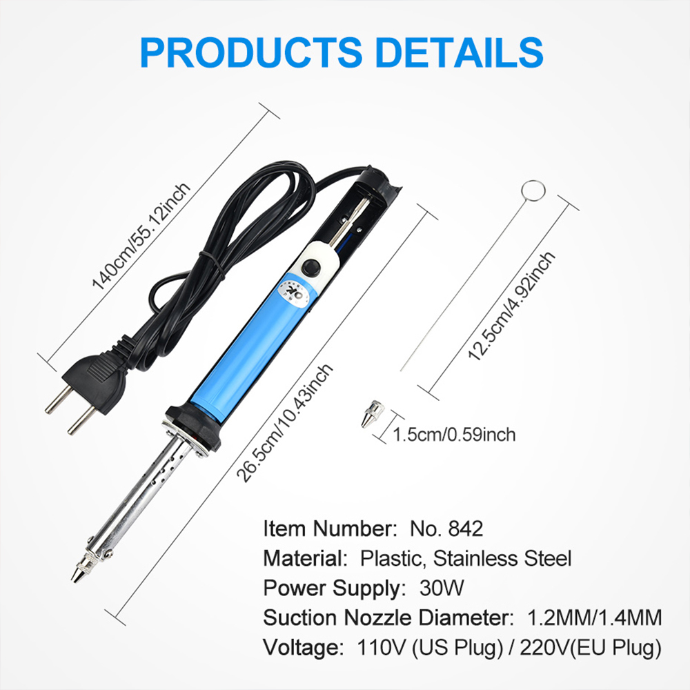 เครื่องดูดตะกั่วไฟฟ้า AC US 11 - Desoldering Pump Electric Vacuum Station บทวิจารณ์และราคา
