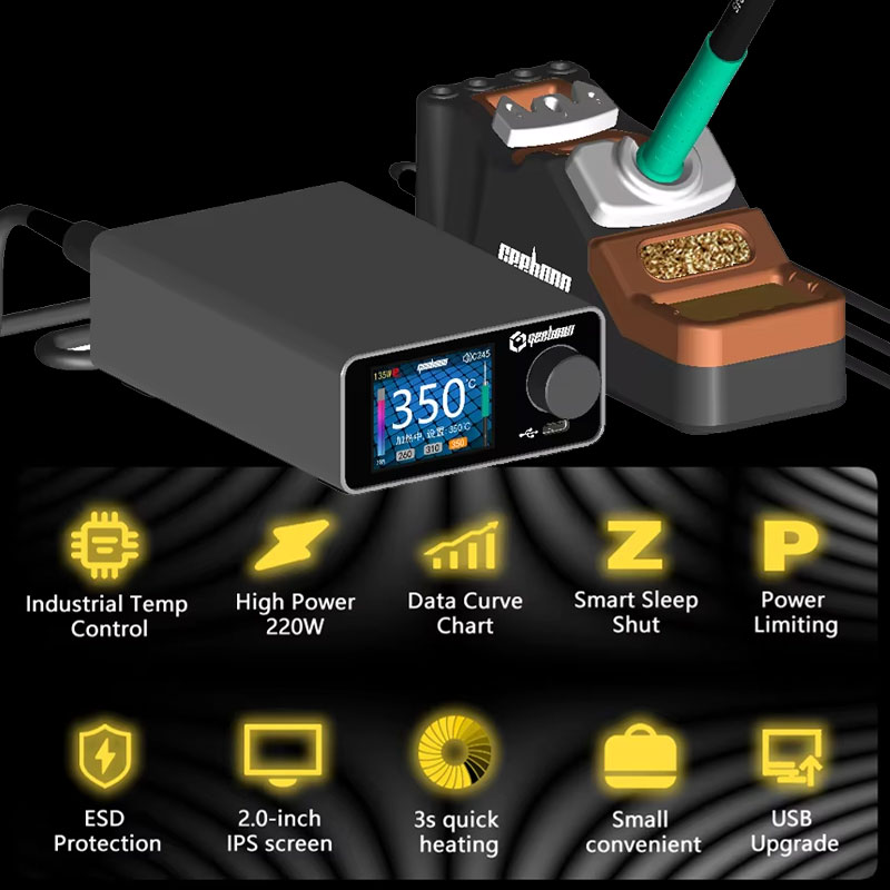 สถานีบัดกรีซ่อมแซม GEEBOON TC2 - C210 Precision Soldering Station บทวิจารณ์และราคา