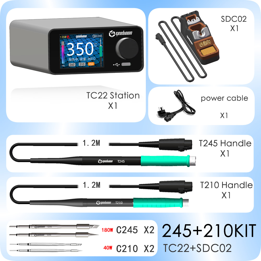 สถานีบัดกรีซ่อมแซม GEEBOON TC2 - C210 Precision Soldering Station บทวิจารณ์และราคา