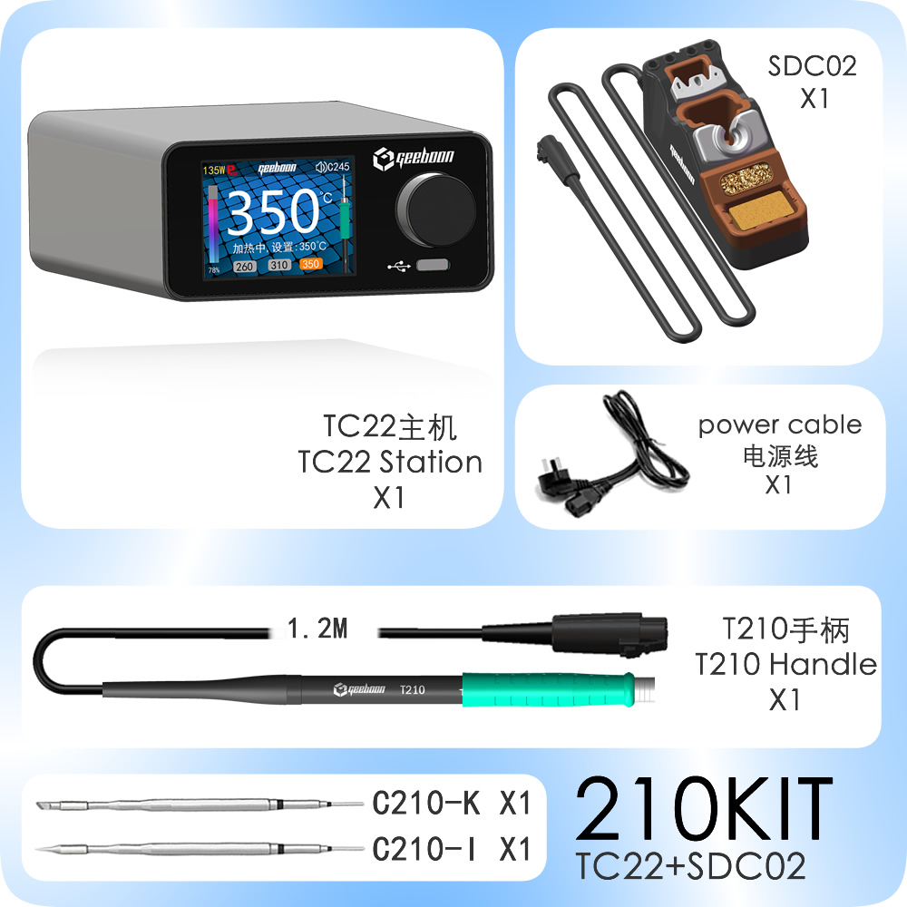 สถานีบัดกรีซ่อมแซม GEEBOON TC2 - C210 Precision Soldering Station บทวิจารณ์และราคา