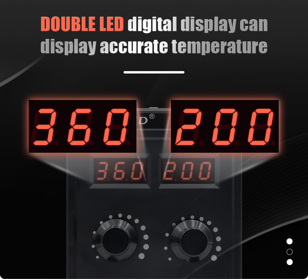 JCD 8586D สถานีบัดกรี 2 IN 1 7 - 2 In 1 Soldering Rework Station 750W บทวิจารณ์และราคา