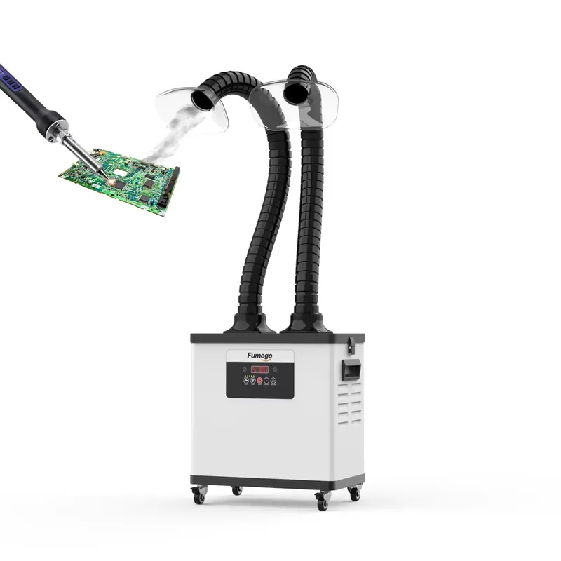 เครื่องดูดควัน DX1002 แบบสองแข - Fume Extractor Soldering Dual Arm บทวิจารณ์และราคา